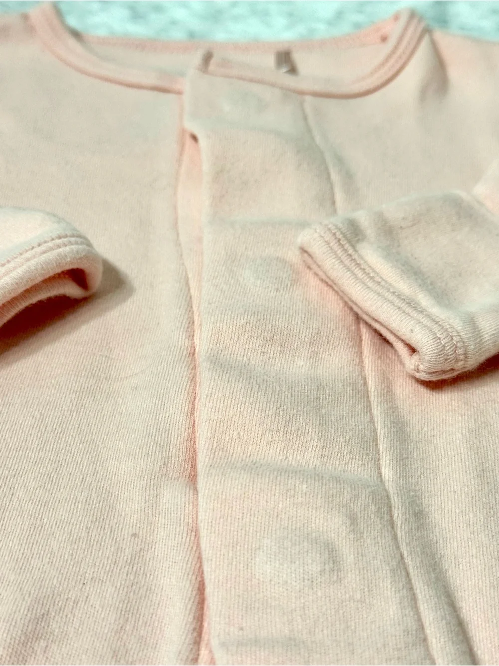 Simply Magnetic Me Peach Salmon Footless Sleeper 0-3M Baby Girl Organic Cotton
